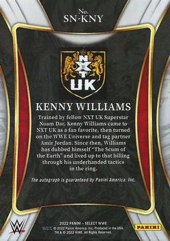 2022 Panini Select WWE - Signature Selections #SN-KNY Kenny Williams Back