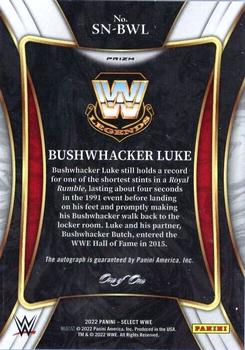 2022 Panini Select WWE - Signature Selections Black Prizms #SN-BWL Bushwhacker Luke Back