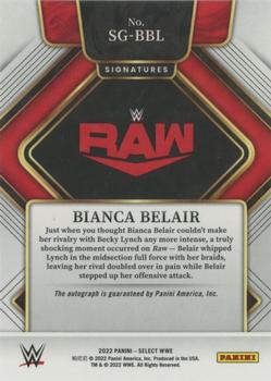 2022 Panini Select WWE - Signatures #SG-BBL Bianca Belair Back