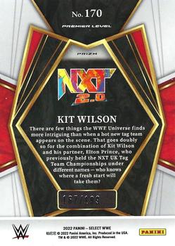2022 Panini Select WWE - Blue Prizms #170 Kit Wilson Back