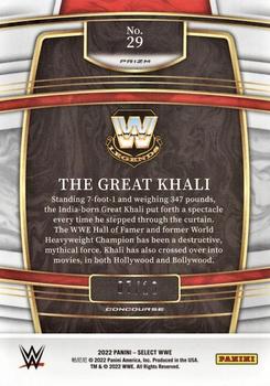 2022 Panini Select WWE - Gold Wave Prizms #29 The Great Khali Back