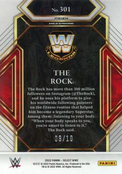 2022 Panini Select WWE - Gold Prizms #301 The Rock Back