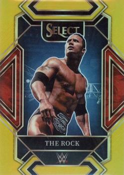 2022 Panini Select WWE - Gold Prizms #301 The Rock Front