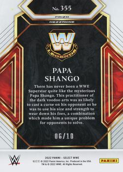 2022 Panini Select WWE - Gold Prizms #355 Papa Shango Back
