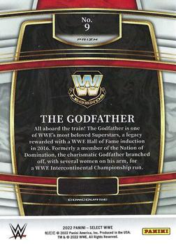 2022 Panini Select WWE - Orange Flash Prizms #9 The Godfather Back