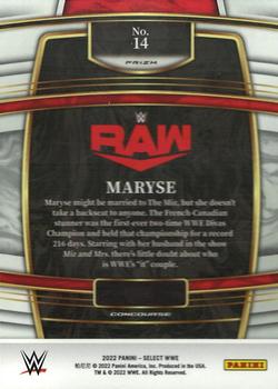 2022 Panini Select WWE - Orange Flash Prizms #14 Maryse Back