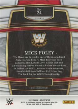 2022 Panini Select WWE - Red and Blue Prizms #24 Mick Foley Back