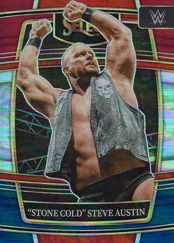 2022 Panini Select WWE - Red and Blue Prizms #55 Stone Cold Steve Austin Front