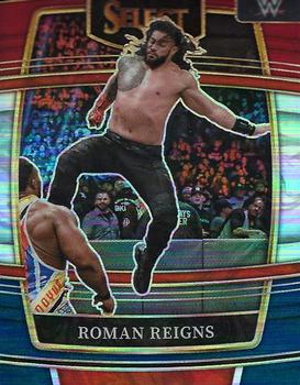 2022 Panini Select WWE - Red and Blue Prizms #56 Roman Reigns Front