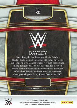 2022 Panini Select WWE - Red and Blue Prizms #80 Bayley Back