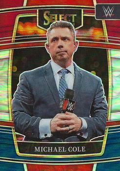 2022 Panini Select WWE - Red and Blue Prizms #100 Michael Cole Front