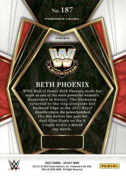 2022 Panini Select WWE - Red and Blue Prizms #187 Beth Phoenix Back
