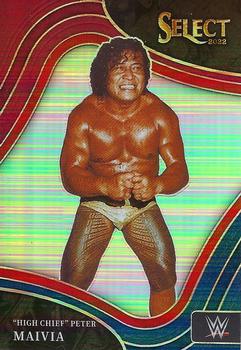 2022 Panini Select WWE - Red and Blue Prizms #243 High Chief Peter Maivia Front
