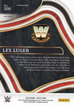 2022 Panini Select WWE - Red and Blue Prizms #300 Lex Luger Back