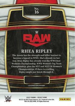 2022 Panini Select WWE - Red and Blue #16 Rhea Ripley Back