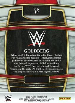 2022 Panini Select WWE - Red and Blue #19 Goldberg Back