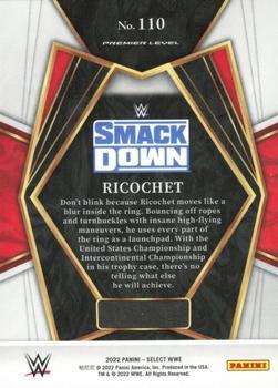 2022 Panini Select WWE - Red and Blue #110 Ricochet Back