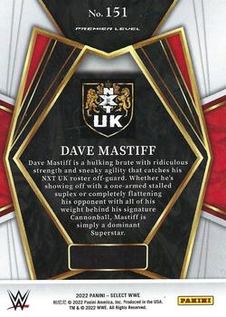 2022 Panini Select WWE - Red and Blue #151 Dave Mastiff Back