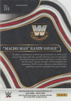 2022 Panini Select WWE - Red and Blue #211 Macho Man Randy Savage Back