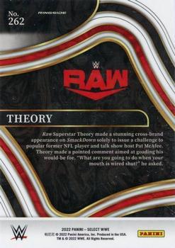 2022 Panini Select WWE - Red and Blue #262 Theory Back