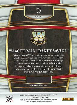 2022 Panini Select WWE - Silver Prizms #72 Macho Man Randy Savage Back