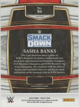 2022 Panini Select WWE - Silver Prizms #86 Sasha Banks Back