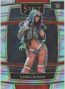 2022 Panini Select WWE - Silver Prizms #86 Sasha Banks Front