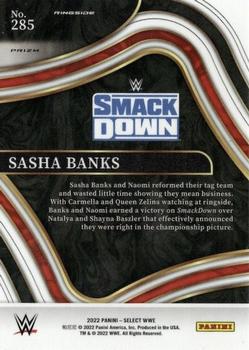 2022 Panini Select WWE - Silver Prizms #285 Sasha Banks Back