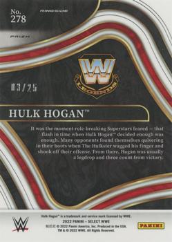 2022 Panini Select WWE - Tie-Dye Prizms #278 Hulk Hogan Back