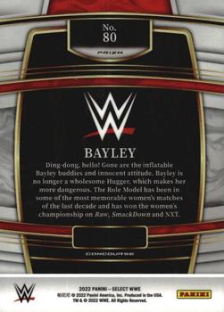 2022 Panini Select WWE - Tri-Color Prizms #80 Bayley Back