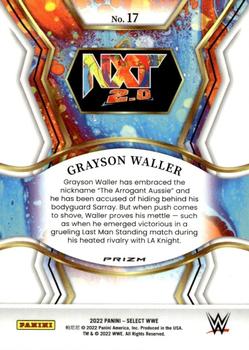 2022 Panini Select WWE - NXT 2.0 Flash Prizms #17 Grayson Waller Back