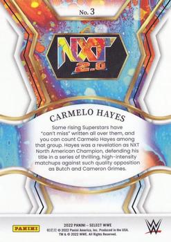 2022 Panini Select WWE - NXT 2.0 #3 Carmelo Hayes Back