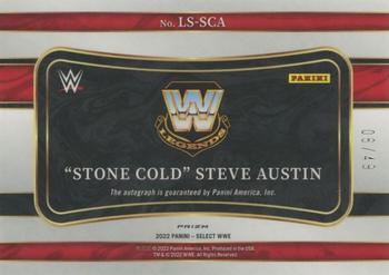 2022 Panini Select WWE - Legendary Signatures Blue Prizms #LS-SCA Stone Cold Steve Austin Back