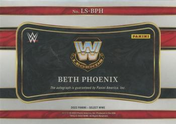 2022 Panini Select WWE - Legendary Signatures #LS-BPH Beth Phoenix Back
