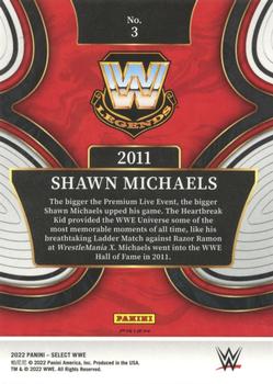 2022 Panini Select WWE - Hall of Fame Selections Flash Prizms #3 Shawn Michaels Back