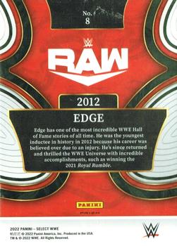 2022 Panini Select WWE - Hall of Fame Selections Flash Prizms #8 Edge Back