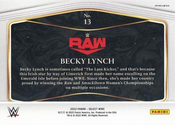 2022 Panini Select WWE - Global Icons Flash Prizms #13 Becky Lynch Back