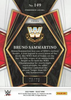 2022 Panini Select WWE - Purple Prizms #149 Bruno Sammartino Back