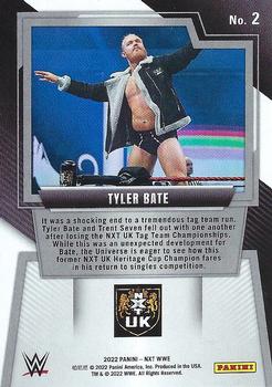 2022 Panini NXT 2.0 WWE #2 Tyler Bate Back
