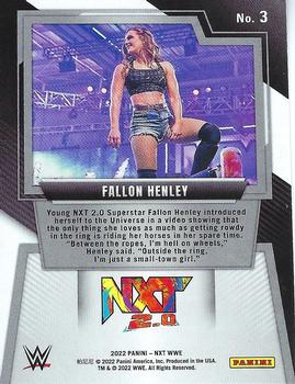 2022 Panini NXT 2.0 WWE #3 Fallon Henley Back