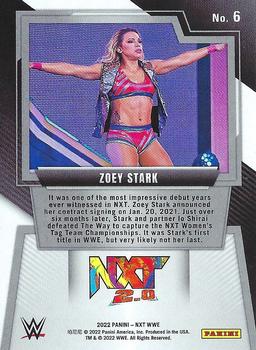 2022 Panini NXT 2.0 WWE #6 Zoey Stark Back
