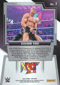 2022 Panini NXT 2.0 WWE #7 Giovanni Vinci Back