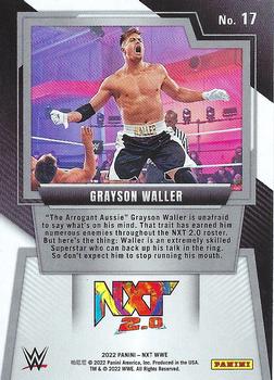 2022 Panini NXT 2.0 WWE #17 Grayson Waller Back