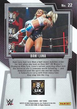 2022 Panini NXT 2.0 WWE #22 Dani Luna Back