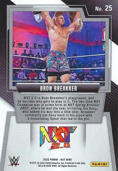 2022 Panini NXT 2.0 WWE #25 Bron Breakker Back