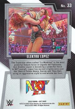 2022 Panini NXT 2.0 WWE #33 Elektra Lopez Back