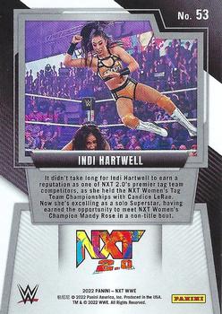 2022 Panini NXT 2.0 WWE #53 Indi Hartwell Back