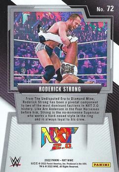 2022 Panini NXT 2.0 WWE #72 Roderick Strong Back