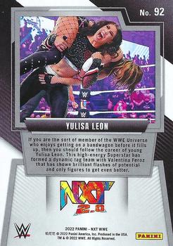 2022 Panini NXT 2.0 WWE #92 Yulisa Leon Back