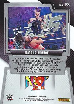 2022 Panini NXT 2.0 WWE #93 Katana Chance Back